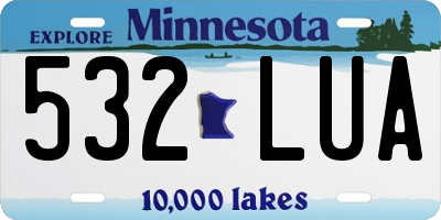 MN license plate 532LUA