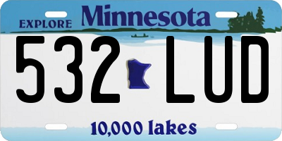 MN license plate 532LUD