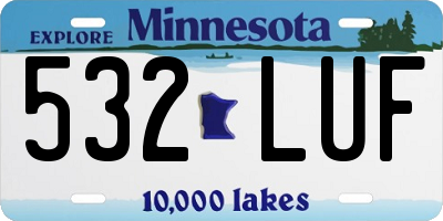 MN license plate 532LUF