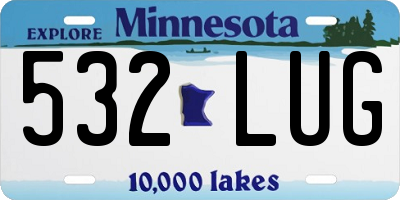 MN license plate 532LUG