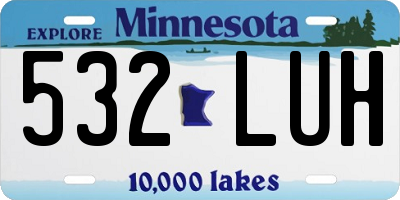MN license plate 532LUH