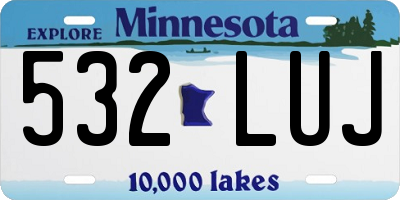 MN license plate 532LUJ