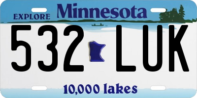 MN license plate 532LUK