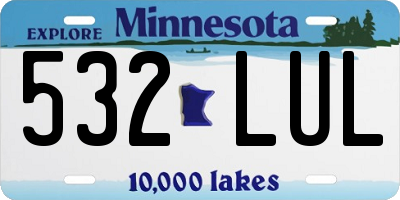 MN license plate 532LUL