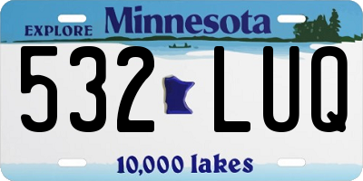 MN license plate 532LUQ
