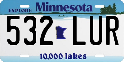 MN license plate 532LUR