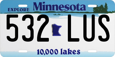 MN license plate 532LUS