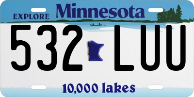 MN license plate 532LUU