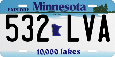 MN license plate 532LVA