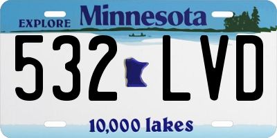 MN license plate 532LVD