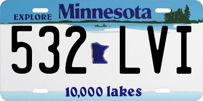MN license plate 532LVI