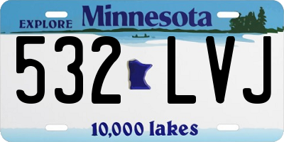 MN license plate 532LVJ