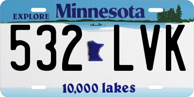 MN license plate 532LVK