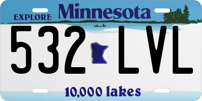 MN license plate 532LVL