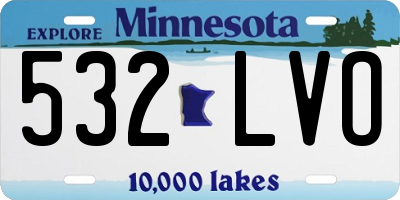 MN license plate 532LVO