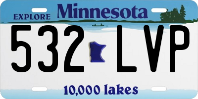 MN license plate 532LVP