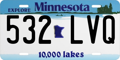 MN license plate 532LVQ