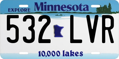 MN license plate 532LVR