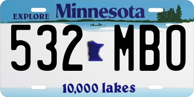 MN license plate 532MBO