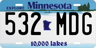 MN license plate 532MDG