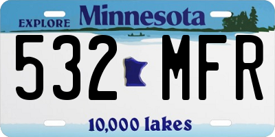 MN license plate 532MFR