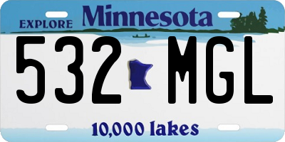 MN license plate 532MGL