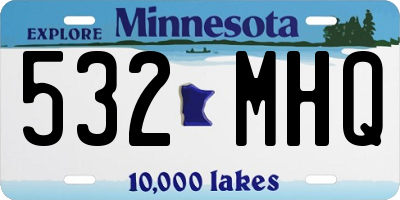 MN license plate 532MHQ