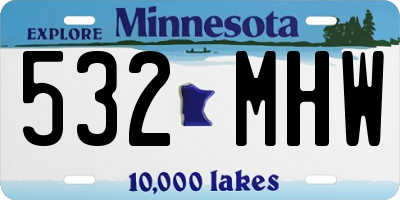 MN license plate 532MHW