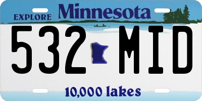 MN license plate 532MID