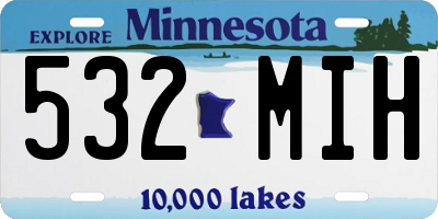 MN license plate 532MIH