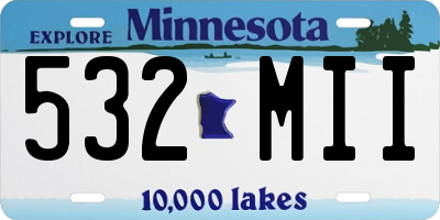 MN license plate 532MII