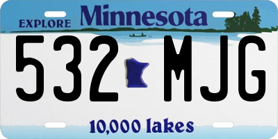 MN license plate 532MJG