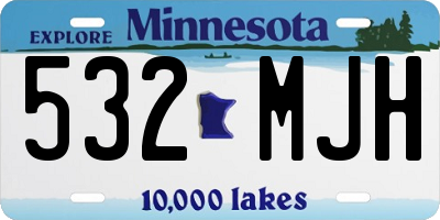 MN license plate 532MJH