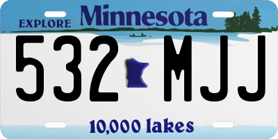 MN license plate 532MJJ