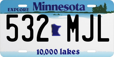 MN license plate 532MJL
