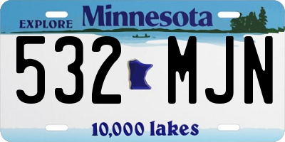 MN license plate 532MJN