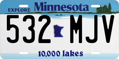 MN license plate 532MJV