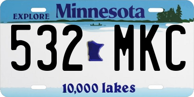 MN license plate 532MKC