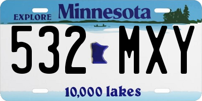 MN license plate 532MXY