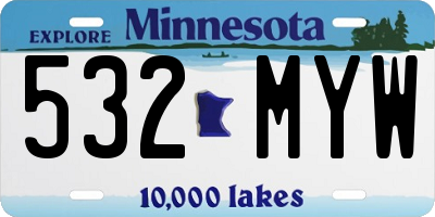 MN license plate 532MYW