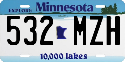 MN license plate 532MZH