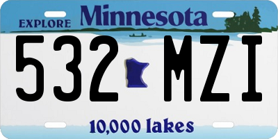 MN license plate 532MZI