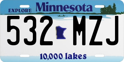 MN license plate 532MZJ