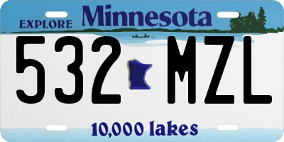 MN license plate 532MZL