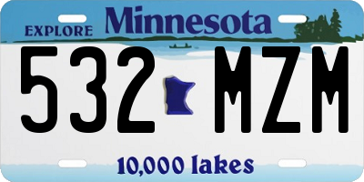 MN license plate 532MZM