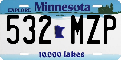 MN license plate 532MZP