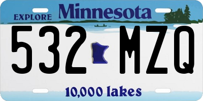 MN license plate 532MZQ