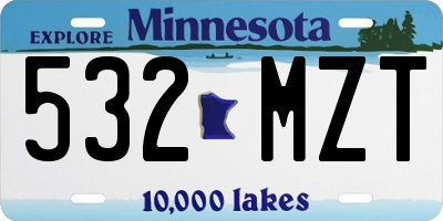 MN license plate 532MZT