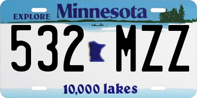 MN license plate 532MZZ