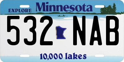 MN license plate 532NAB